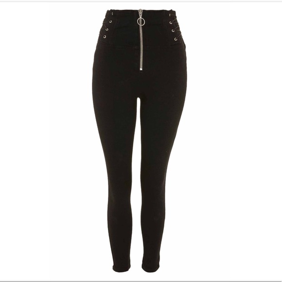 black exposed zip jamie jeans
